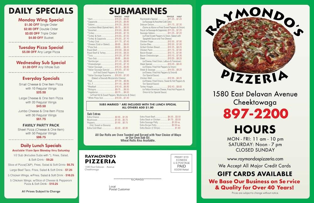 Raymondo's Pizzeria White Pizza